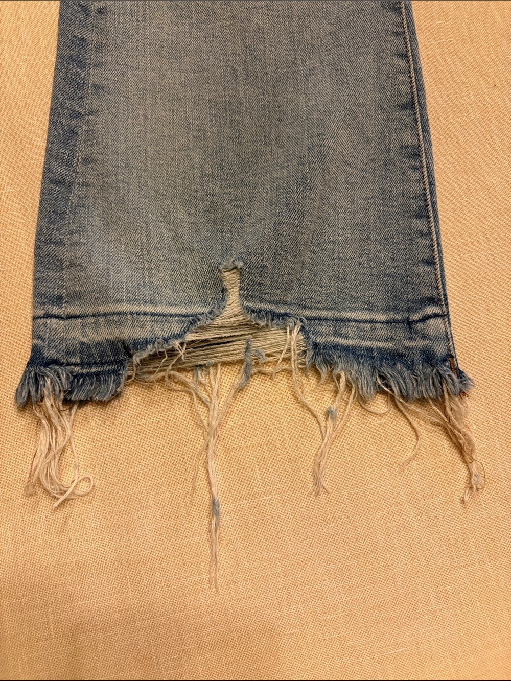 DL1961 Light Blue Raw-Hem Flare Jeans - Picture 2 of 3